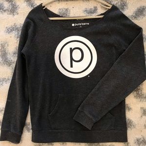 pure barre cut off sweatshirt